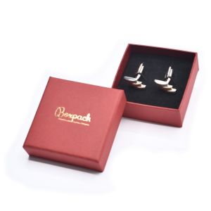 Caja de cartón gemelos 65x65x29  mm color rojo ep-61