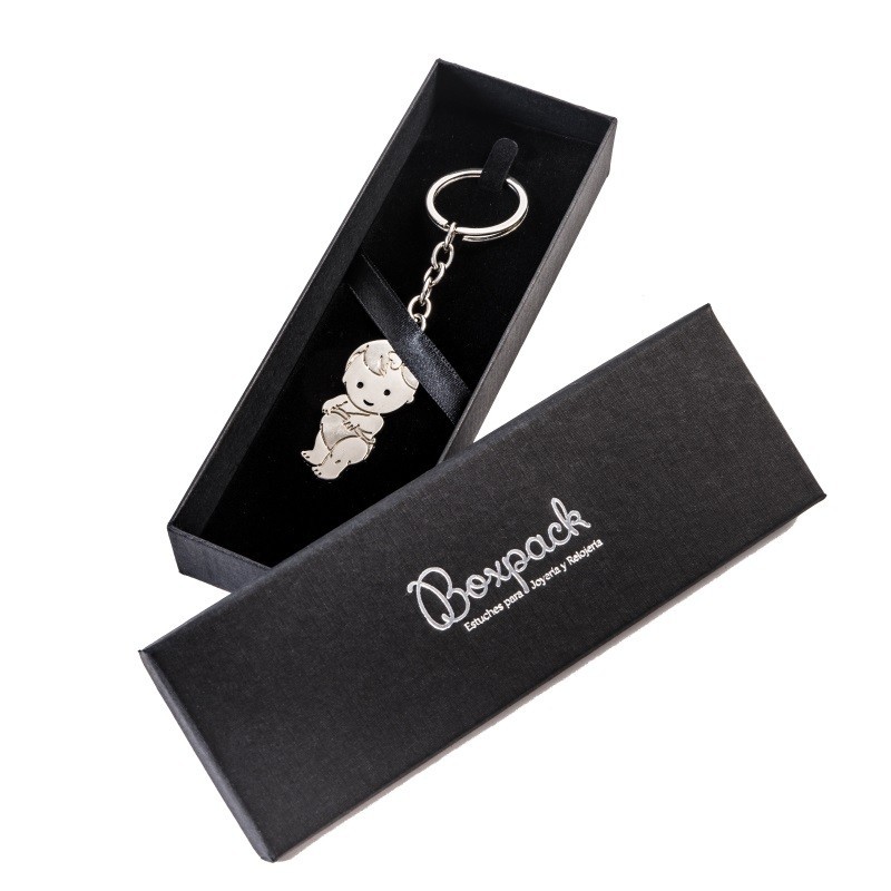 Caja de cartón llavero 175X60X27 mm color negro ep-79