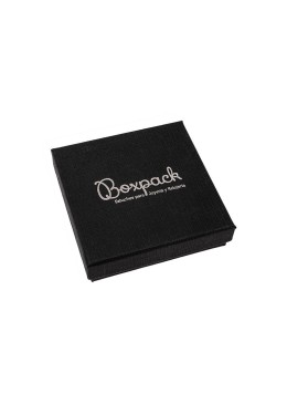 Caja de cartón para conjunto o colgante 86x86x24 mm color negro ep-80