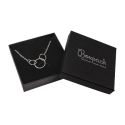 Caja de cartón para conjunto o colgante 86x86x24 mm color negro ep-80