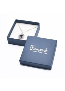 Caja de cartón colgante o conjunto 86x86x33 mm color azul ep-81