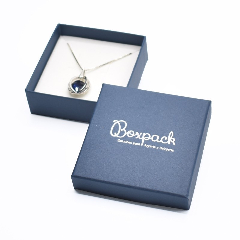 Caja de cartón colgante o conjunto 86x86x33 mm color azul ep-81