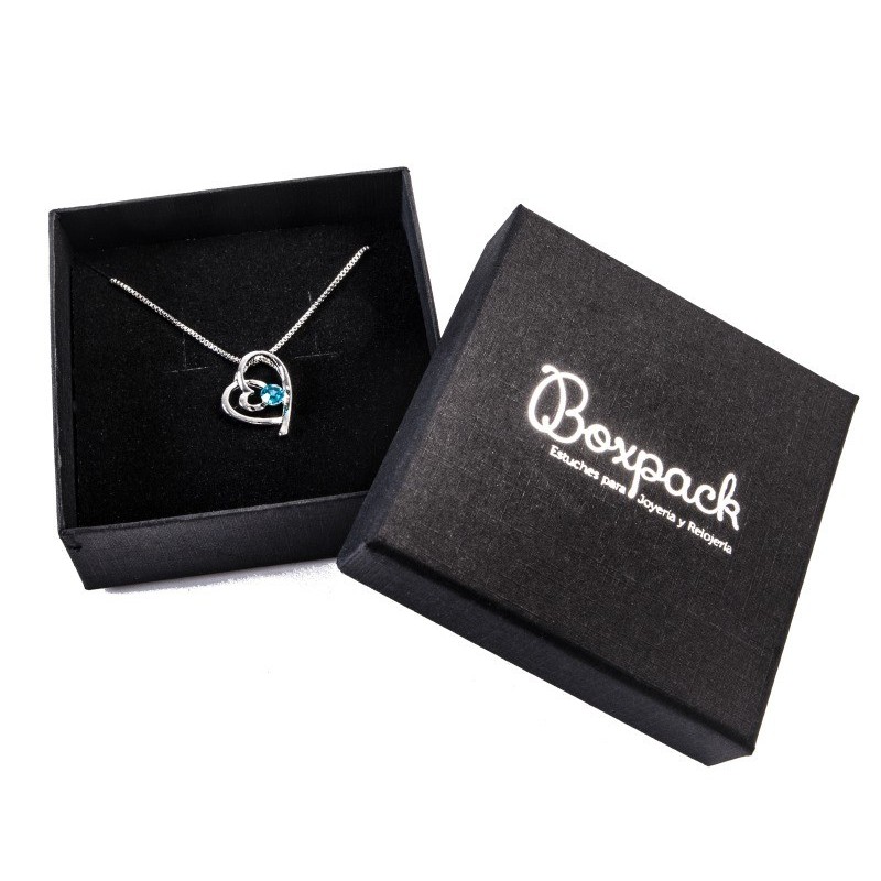 Caja de cartón colgante o conjunto 86x86x33 mm color negro ep-81