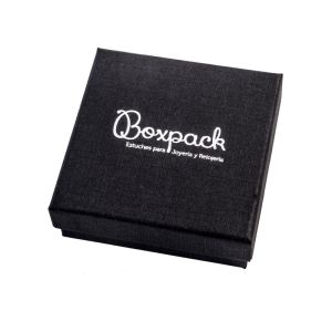 Caixa em cartão para pendente ou conjunto, preta 86 x 86 x 33 mm ep-81