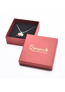 Caja de cartón colgante o conjunto 86x86x33 mm color rojo ep-81