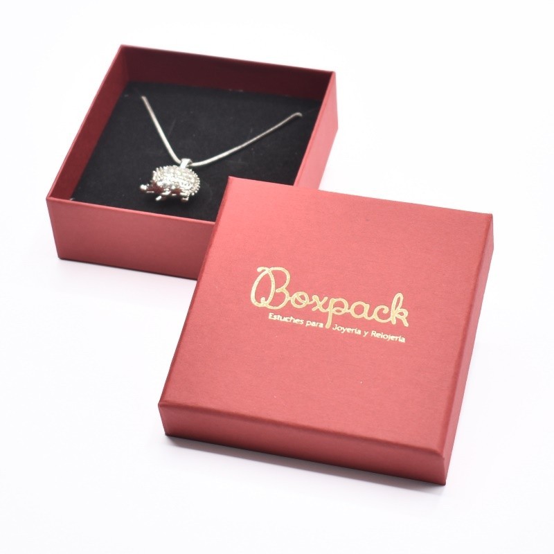 Caja de cartón colgante o conjunto 86x86x33 mm color rojo ep-81