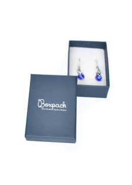 Caja de cartón para pendientes o colgante  50x70x25 mm color azul ep-88
