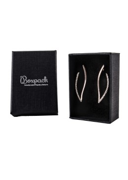 Caja de cartón para pendientes o colgante  50x70x25 mm color negro ep-88