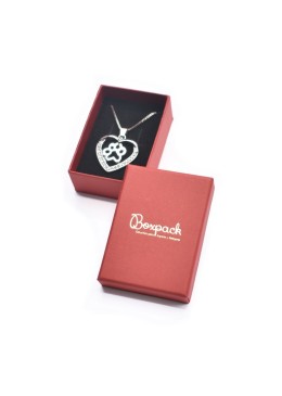 Caja de cartón para pendientes o colgante  50x70x25 mm color rojo ep-88