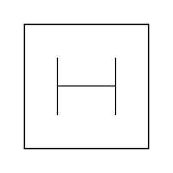 Esquema interior Caja de cartón para anillo o pendientes color rosa 55x50x42 mm SG-1-RS-RS