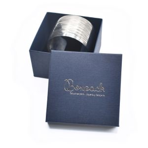 Caja de cartón brazalete 90x90x58 mm color azul ep-89