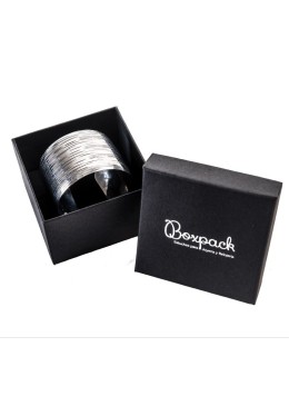 Caja de cartón brazalete 90x90x58 mm color negro ep-89