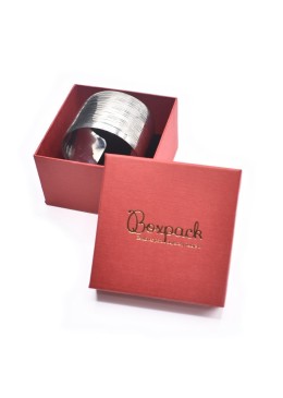 Caja de cartón brazalete 90x90x58 mm color rojo ep-89