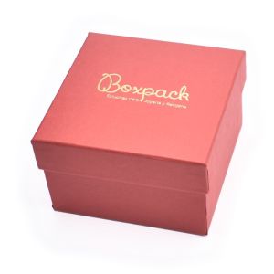Caja de cartón brazalete 90x90x58 mm color rojo ep-89