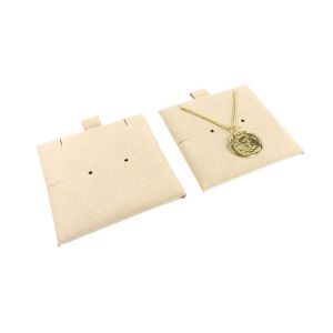 Cuscinetto in microfibra per orecchini, color sabbia T-M1-AR