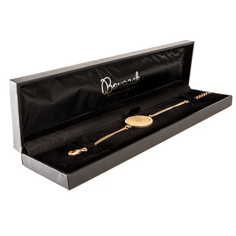 Estuche polipiel negro para pulsera 219x55x22 mm. C-5-PE