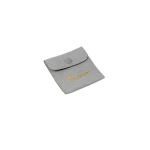 Bolsa textil suede color gris para joyería y bisutería 57x57 mm S-501-G
