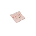Saquinho de camurça sintética para joias, rosa 57 x 57 mm S-501-RE