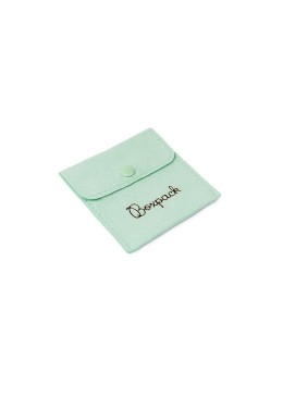 Bolsa textil suede color aguamarina para joyería y bisutería 79x79 mm S-502-AQ