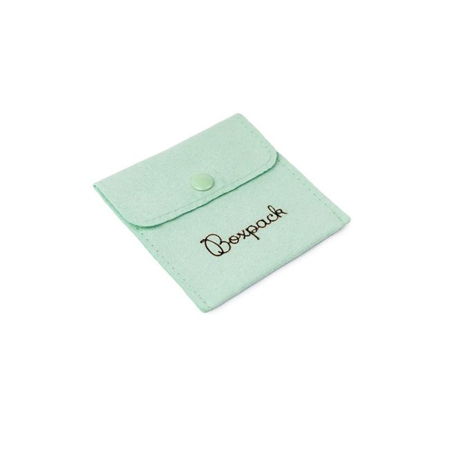 Saquinho de camurça sintética para joias, água-marinha 79 x 79 mm S-502-AQ