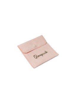 Bolsa textil suede color rosa empolvado para joyería y bisutería 79x79 mm S-502-RE