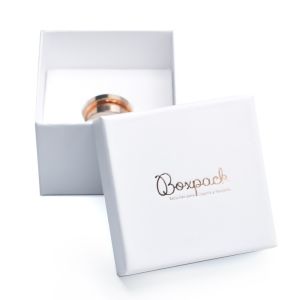 Caja de cartón para anillo de joyería y bisutería 65x65x45 mm color blanco ip-43