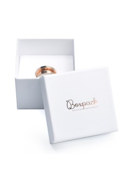 Caja de cartón para anillo de joyería y bisutería 65x65x45 mm color blanco ip-43