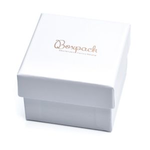 Caja de cartón para anillo de joyería y bisutería 65x65x45 mm color blanco ip-43