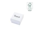 Caja de cartón fsc® para anillo pendientes color blanco 51x51x33 mm F42-B