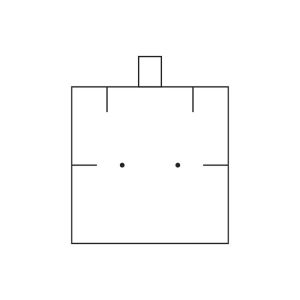Cuscinetto portagioie per orecchini in microfibra 62 x 62 mm T-M1-ME