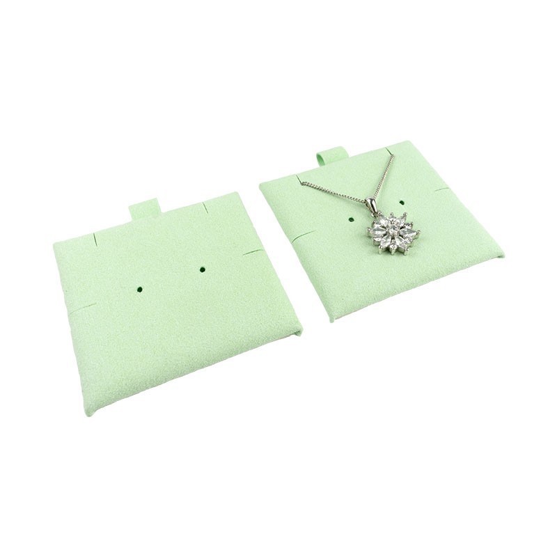 Taco de microfibra menta para pendientes de joyería y bisutería. T-M1-ME