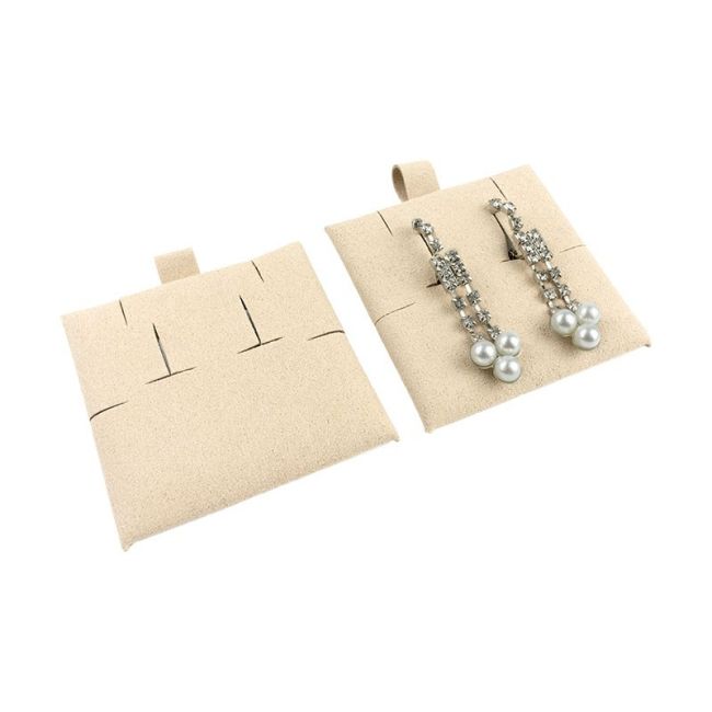 Coussinet en microfibre pour boucles d’oreilles oméga, sable T-M2-AR