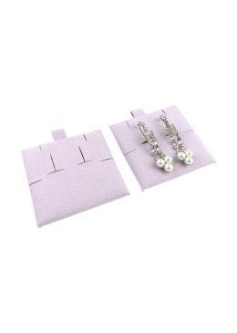 Taco de microfibra lila para pendientes omega de joyería y bisutería. T-M2-LI
