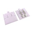 Taco de microfibra lila para pendientes omega de joyería y bisutería. T-M2-LI