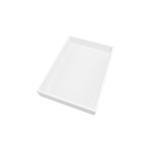 Leatherette jewelry display tray, white BJP-U-B