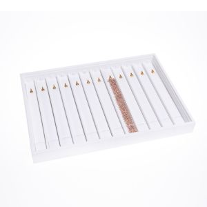Plateau en simili-cuir blanc pour bijoux BJ-PU-B