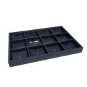 Plateau en simili-cuir noir pour bijoux BJ-12J-N