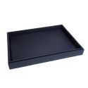 Plateau en simili-cuir noir pour bijoux BJ-U-N