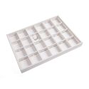 Tabuleiro para joias em pele sintética, branco BJ-24C-B