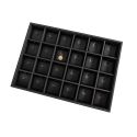 Leatherette jewelry display tray, black BJ-24CG-N