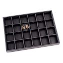 Leatherette jewelry display tray, black BJ-24PO-N