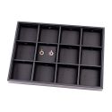 Leatherette jewelry display tray, black BJ-12P-N