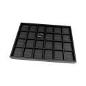 Plateau en simili-cuir noir pour bijoux BJ-24A-N