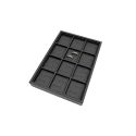 Leatherette jewelry display tray, black BJP-A-N