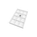 Plateau en simili-cuir blanc pour bijoux BJP-C-B