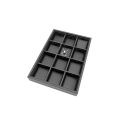 Leatherette jewelry display tray, black BJP-C-N