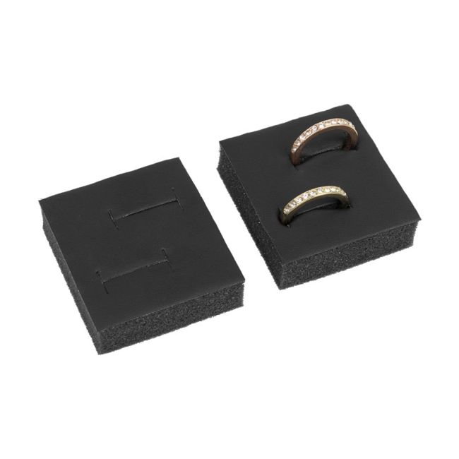 Inlegkussen voor trouwringen, zwart T-24A-N