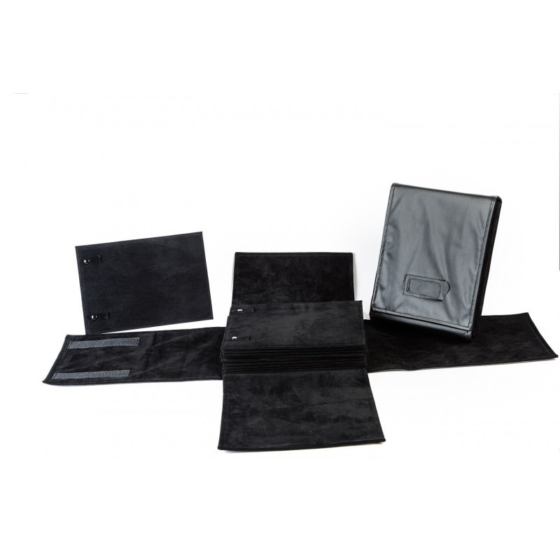 Manta expositora enrollable negro para joyería, bisutería y joyas MJ-6-N