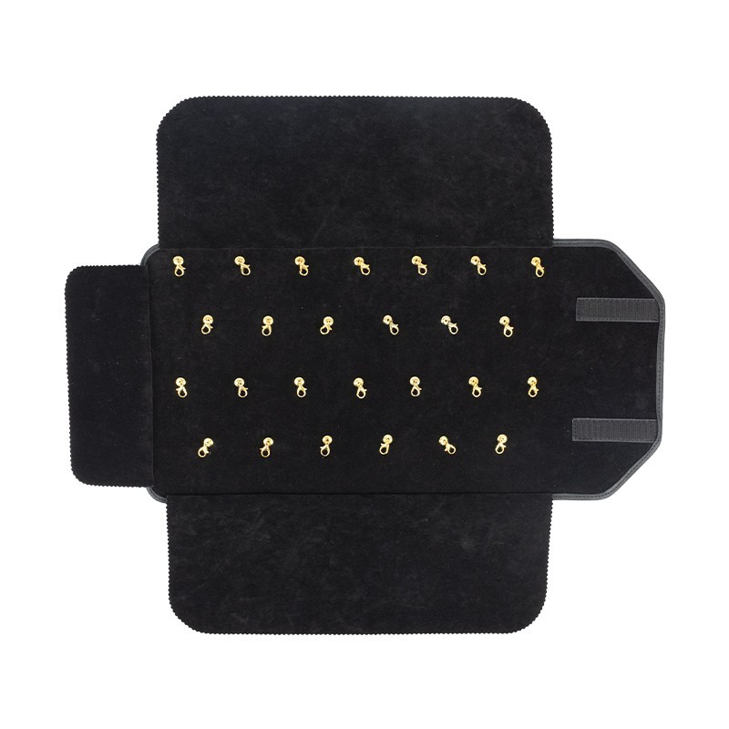 Manta expositora enrollable negra para joyería, bisutería y joyas MJ-7-N