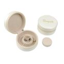 Joyero de viaje redondo blanco para joyería, bisutería y joyas 95x95x45 mm JY-2-B